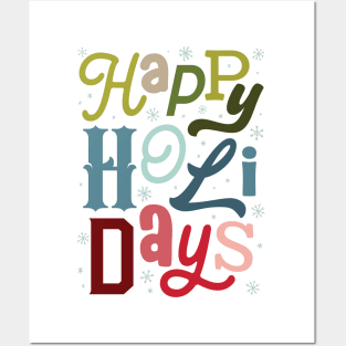 Happy Holidays Typography ©GraphicLoveShop Posters and Art